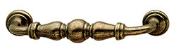 Handle, Bordeaux, iron, antique bronze, M6, center to center 12"