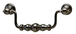 Handle, Bordeaux, iron, florentine bronze, M4, center to center 96MM