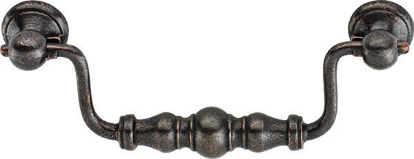 Handle, Bordeaux, iron, florentine bronze, M4, center to center 128MM