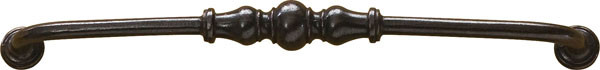 Handle, Bordeaux, iron, florentine bronze, M6, center to center 12"