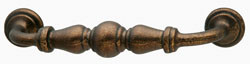 Handle, Bordeaux, iron, oil-rubbed bronze, M4, center to center 8"