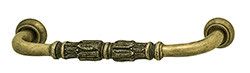 Handle, Chateau, brass, antique bronze, M4, center to center 96mm