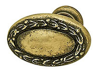 Knob, Chateau, brass, antique bronze, M4, 48 x 40mm
