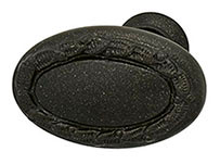 Knob, Chateau, brass, oil-rubbed bronze, M4, 32 x 28mm