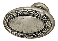 Knob, Chateau, brass, pewter, M4, 32 x 28mm