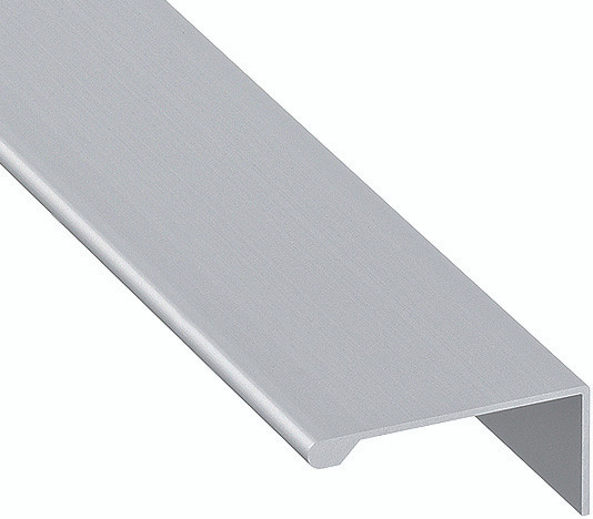 Extruded Handle, aluminum, silver colored, 3000mm