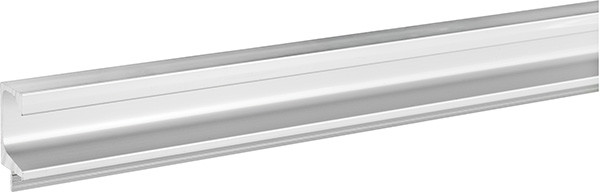 Extruded Handle, aluminum, matt silver anodized, 2500mm