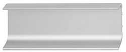 C-Profile, aluminum, matt silver anodized, 2500mm