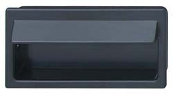 Flush Handle, plastic, black, 80 x 40mm