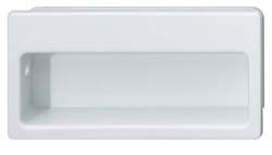 Flush Handle, plastic, white, 80 x 40mm