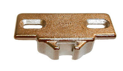 Blum Edge Mount Mounting Plates 130.1140.02NI wrap around, Nickel 1-3/8" Ol, #243/1z