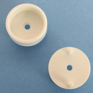 Pegged Pole Socket Whole White, Pkg of 1000