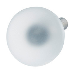 Knob, stainless steel, matt crystal clear, M4, 36mm