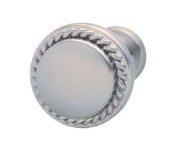 Knob, Americana, zinc, brushed nickel, M4, 30 x 23mm