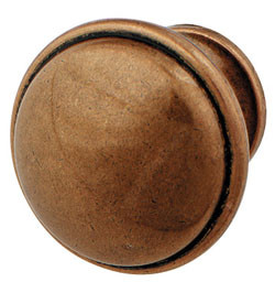 Knob, zinc, copper, M4, 36 x 28mm