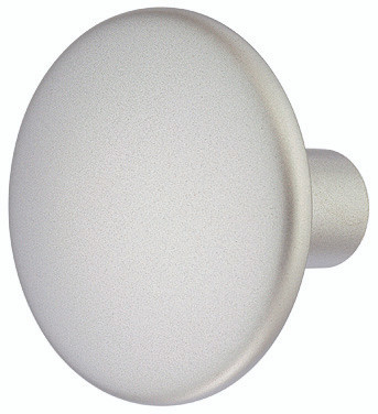 Knob, zinc, nickel matt, M4, diameter 30 x 23mm
