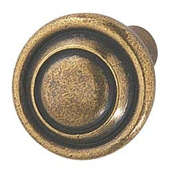 Knob, zinc, brass antique, M4, diameter 32 x 25mm