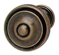 Knob, zinc, bronzed and brushed, M4, diameter 30 x 22.5mm
