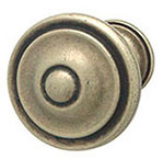 Knob, zinc, glazed bronze, M4, 36 x 25mm