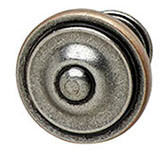 Knob, zinc, antique pewter / copper, M4, 36 x 25mm