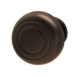 Knob, zinc, dark oil-rubbed bronze, M4, diameter 36 x 24mm