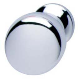 Knob, zinc, chrome polished, M4, 25 x 22mm