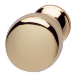 Knob, zinc, gold colored polished, M4, 25 x 22mm