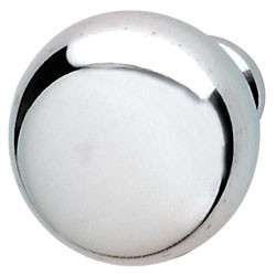 Knob, hollow, steel, chrome polished, 8-32, 32 x 31mm