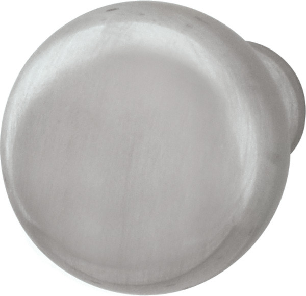 Knob, hollow, steel, matt chrome, 8-32, 32 x 31mm