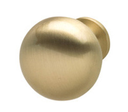 Knob, brass, satin, 8-32, 31 x 29mm