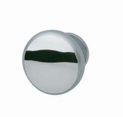 Knob, metal, chrome polished, 8-32, 31 x 29mm