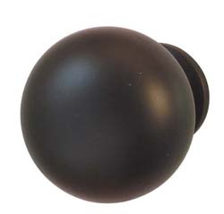 Knob, metal, dark oil-rubbed bronze, 8-32, 31 x 29mm