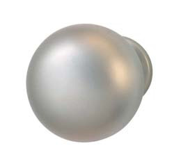 Knob, metal, matt chrome, 8-32, 31 x 29mm