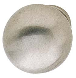 Knob, metal, nickel brushed, 8-32, 31 x 29mm