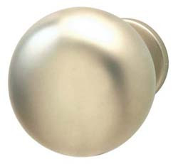 Knob, metal, nickel matt, 8-32, 31 x 29mm