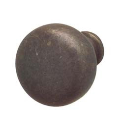 Knob, zinc, oil-rubbed bronze, 8-32, 32mm