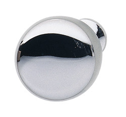 Knob, zinc, chrome polished, 8-32, 31mm