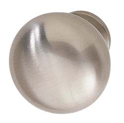 Knob, hollow, brass, nickel brushed, 8-32, 32mm