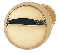 Knob, hollow, brass, brass-plated, 8-32, 32mm