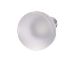 Knob, glass, matt / stainless steel matt, M4