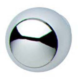 Knob, zinc, chrome polished, M4, diameter 25 x 27mm