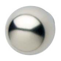 Knob, zinc, nickel matt, M4, diameter 25 x 27mm