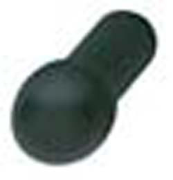 Knob, zinc, black matt, M4, 12 x 26mm