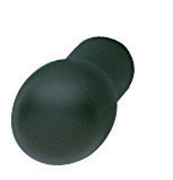 Knob, zinc, epoxy black matt, M4, 12 x 16mm