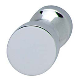 Knob, brass, chrome polished, M4, diameter 25 x 26mm