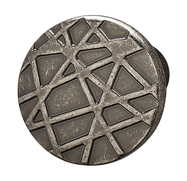 Knob, Springs, zinc, antique pewter, M4, 45mm