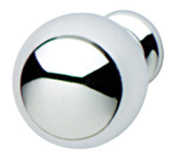 Knob, brass, chrome polished, M4, diameter 25 x 35mm