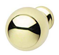 Knob, brass, polished, M4, diameter 25 x 35mm