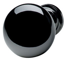 Knob, zinc, black nickel-plated, 8-32, 30 x 30mm