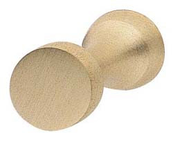 Knob, brass, matt, M4, diameter 14 x 22mm